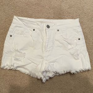 White Ripped Shorts